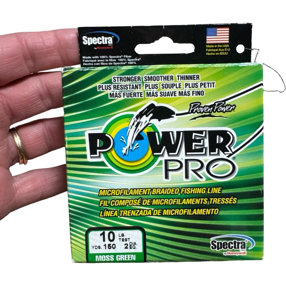 PowerPro Braided Fishing Line 10lb 150yd Moss Green New Spectra Fiber EBT